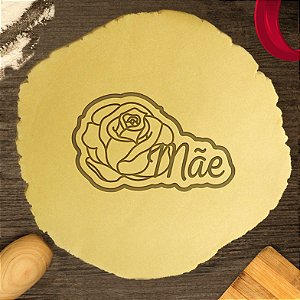 Cortador  Biscoito Dia das Mães Rosa Decorada