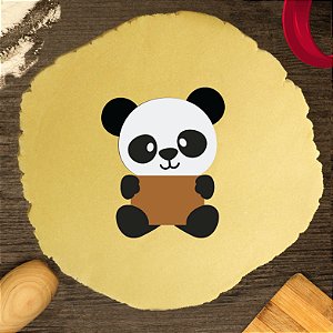Cortador Modular Pandinha Fofinho Sentado com Placa