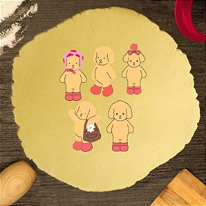 Kit 5 Cortadores Modulares Cachorrinhos Bobbie Goods