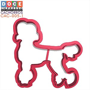Cortador Pasta Biscoitos Doce Impresso Pet Cachorro Poodle