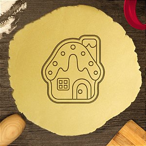 Cortador Biscoito Casinha Natal Decorada de Doces