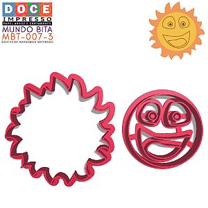 Cortador Pasta Doce Impresso Festa Infantil Fazendinha Bita Sol Sorrindo