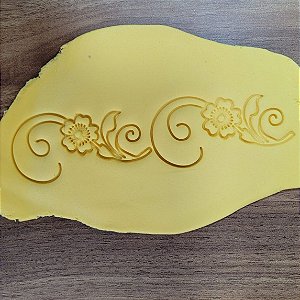 Carimbo Marcador Pasta americana Biscoito Arabesco Vintage Floral Delicado