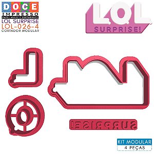 Cortador Biscoito Pasta Festa Boneca Lol Surprise Logo 4,5cm