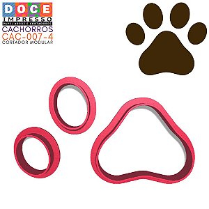 Cortador Modular Pasta Animal Pata de Cachorro Patinha Cute