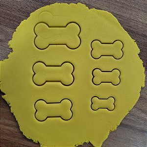 Kit cortador Doce Impresso Osso Cachorro Patrulha Pet 6pc 2,5cm até 5cm