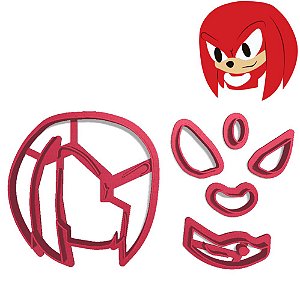 Cortador Modular Pasta Game Infantil Cabeça Ouriço Sonic Amy Rose  Personagem Rosa Tamanho:5cm