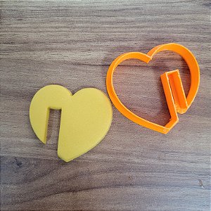 Cortador Pasta Biscoito Coração Amor Encaixe Xícara Café Presente Carinhoso