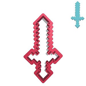 Cortador Pasta Doce Impresso Jogo Infantil Game Minecraft Ferramenta Espada Minerador