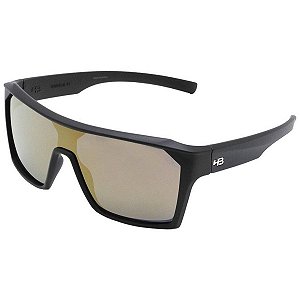 Óculos de Sol HB Carvin 2.0 Matte Black Masculino - Preto e Amarelo