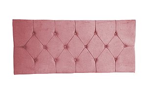 Cabeceira painel captone para cama box casal 1,38 cm - Rosa Claro