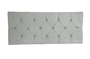 Cabeceira painel captonê para cama box casal 1,38 cm - Cinza