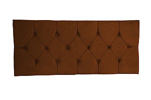 Cabeceira painel captonê para cama box casal 1,38 cm - Marrom liso