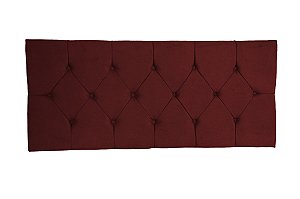 Cabeceira painel captone para cama box casal 1,38 cm - Vinho