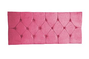 Cabeceira painel captone para cama box casal 1,38 cm - Rosa Pink
