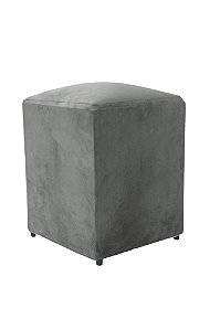 Puff Simples Mari 36cm - Cinza Suede