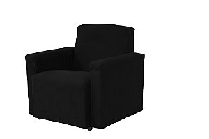 Mini Sofá Poltrona Infantil Estofado - Preto