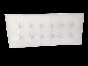 Cabeceira painel para cama box casal 1,38 cm - Branco Corino
