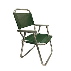 Cadeira alta de praia, piscina, pesca entre outros - 100% alumínio - Verde