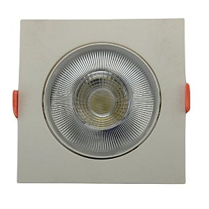Spot Easy Led Quadrado Branco 3w Luz Branca Fria 6,5k
