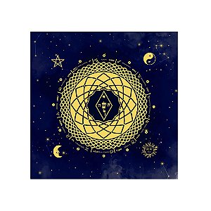Toalha Para Leitura de Tarô Elemental Força dos Astros 70CM