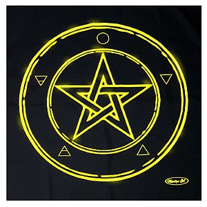 Toalha Wicca Pentagrama Toalha Tarô Brilho Série Ouro 70CM