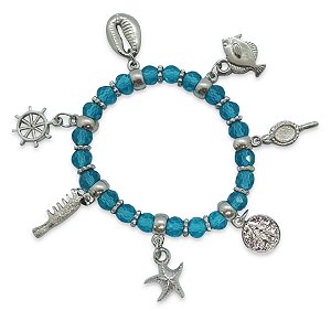 Pulseira Feminina de Iemanjá Azul Rainha do Mar Ajustável