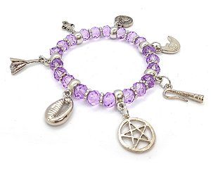 Pulseira Nanã Buruquê Orixás Umbanda Candomblé Ajustável
