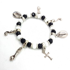 Pulseira Omolu Orixás Umbanda Candomblé Ajustável