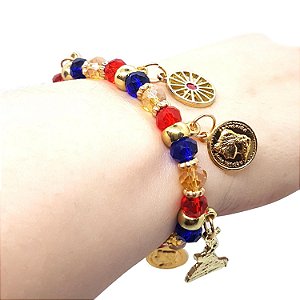 Pulseira Feminina da Santa Sara Padroeira Cigana Ajustável