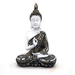 Buda Tibetano Tailandes Sidarta Hindu Estatueta Resina 15cm