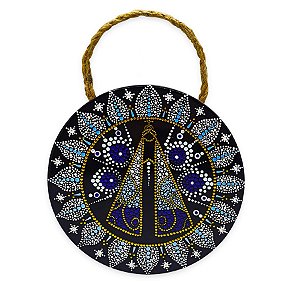 Enfeite de Parede Porcelana Nossa Senhora Aparecida Mandala