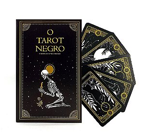 Baralho O Tarot Negro Caveira 22 Cartas Com Manual