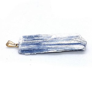 Pingente Cianita Azul Natural Proteção Espiritual Unidade