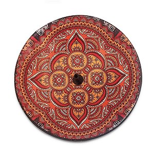 Incensário de Cerâmica Vareta Mandala Espiral Espiritual 10 cm