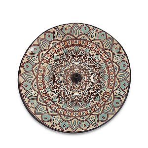 Incensário de Cerâmica Vareta Mandala Clara Espiritual 10 cm