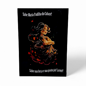 Placa Decorativa Salve Maria Padilha do Cabaré Mdf Fita 27cm