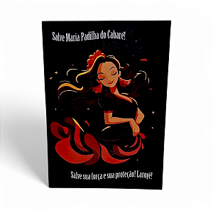 Placa Decorativa Maria Padilha do Cabaré Mdf com Fita 27 cm