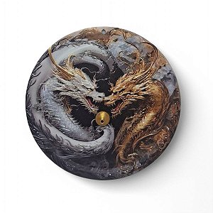 Incensário de Metal Vareta Dragões Equilíbrio com Ímã 11cm
