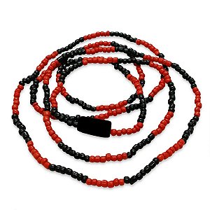 Guia Exu Pombagira Vermelho e Preto com Firma Preta Proteção