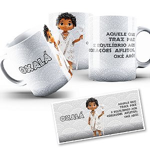 Caneca Oxalá Mirim Coleção Orixás Umbanda Candomblé 325ml