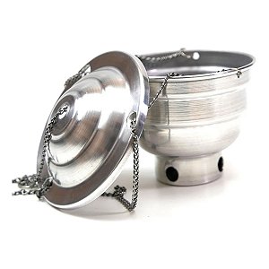 Turíbulo Sacro Defumador Divino Metal Defumação Correntes 15