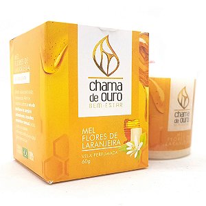Vela Aromática Perfumada Decorativa Mel Flor de Laranjeira