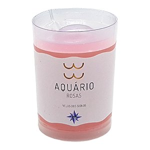 Vela Signo Aquário Perfumada Aquário Rosas 90g