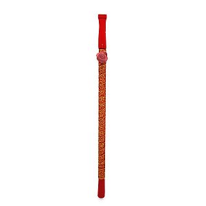 Piteira Rosa Claro Pomba Gira Dourado Brilhante Umbanda 23cm