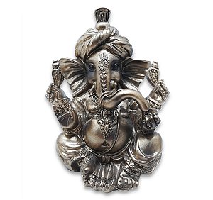 Linda Estátua de Ganesha Divindade do Sucesso Cobre 10 cm