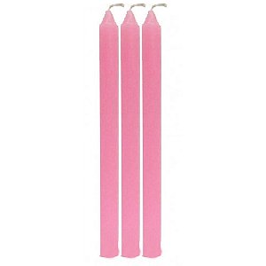 Maço de 3 Velas Erê Ibeji Vela Palito Rosa Umbanda Candomblê