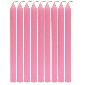 Maço de 9 Velas Erê Ibeji Vela Palito Rosa Umbanda Candomblê