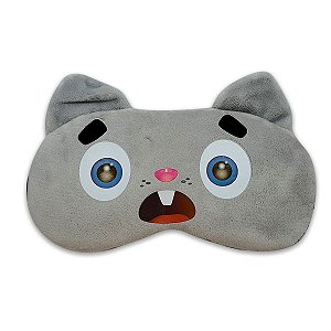 Máscara Para Dormir Gato Cinza Gel Térmico Reduz Olheiras