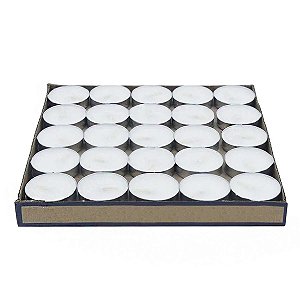 Kit 100 Velas Brancas para Rechaud Parafina Decoração